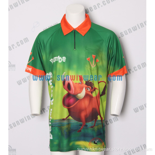 High quality breathable sublimated dart shirt custom